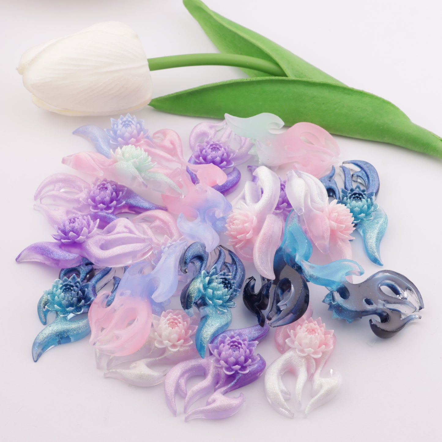 FS5781- 47*24Mm Fire Flower Charms Flame Flower Patches