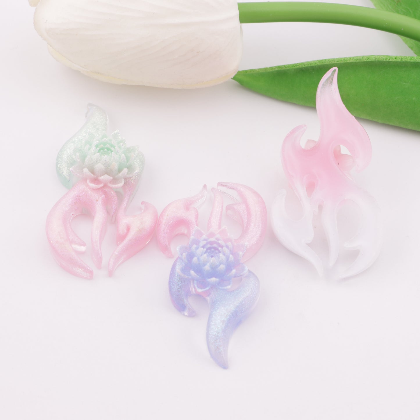 FS5781- 47*24Mm Fire Flower Charms Flame Flower Patches