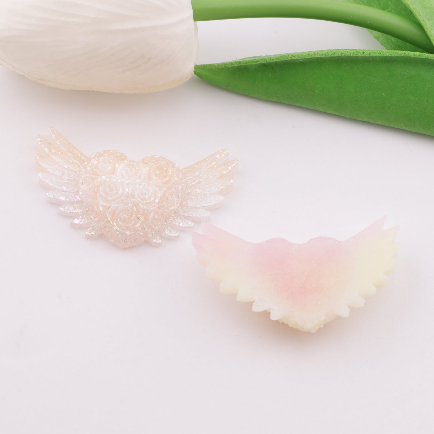 FS5778- 24*42Mm Heart Wings Charms Love Heart Wings Patches