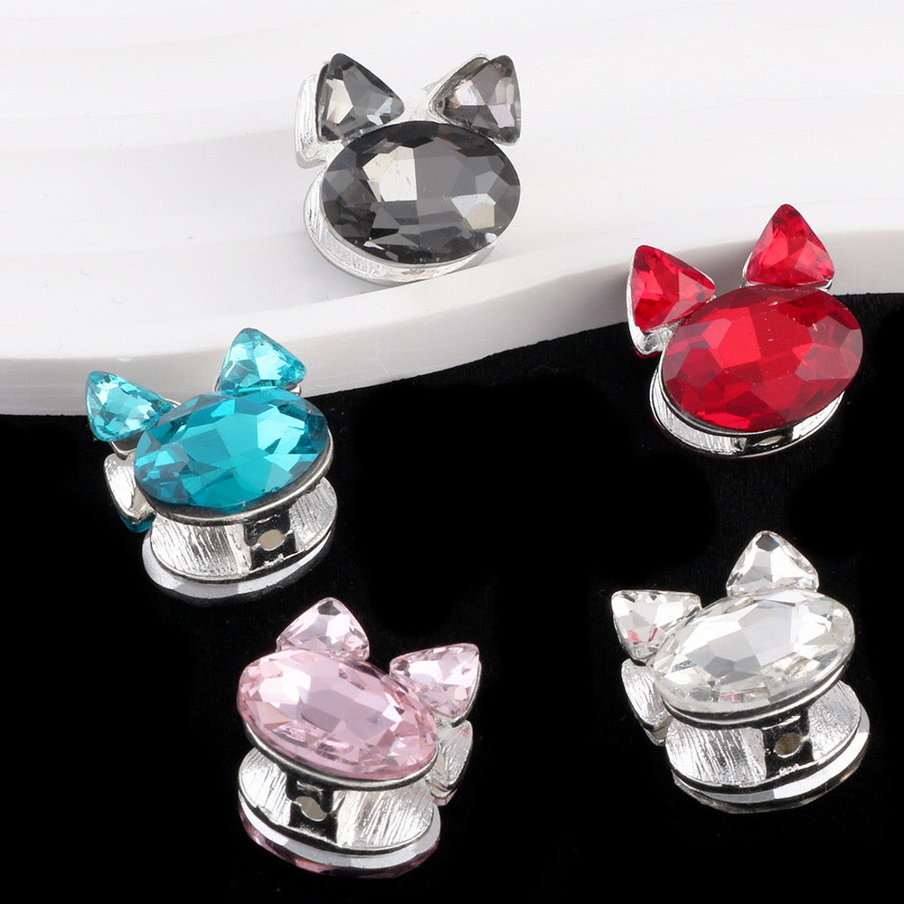FS0371- Cat Head Metal Beads Fit For Beadable Pen