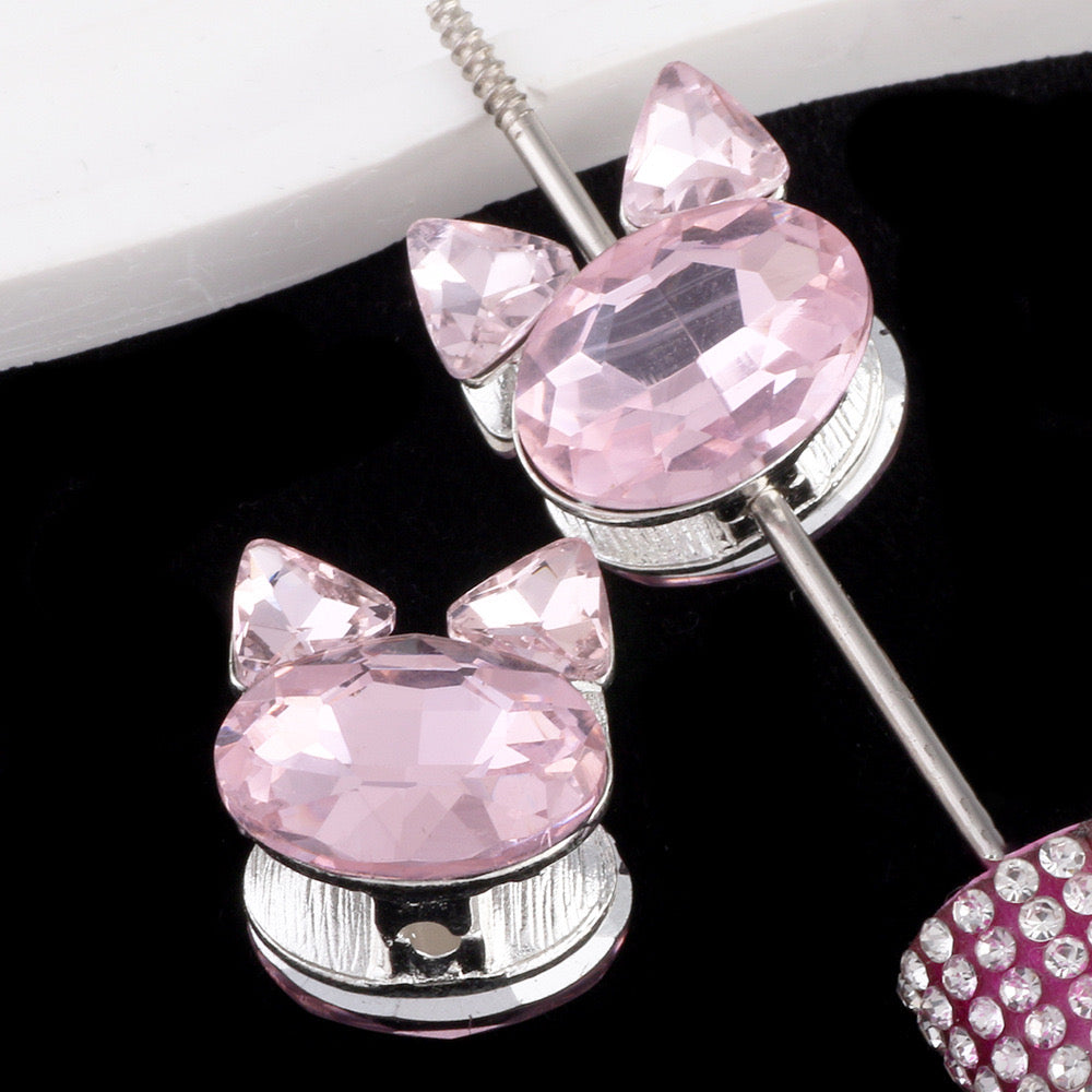 FS0371- Cat Head Metal Beads Fit For Beadable Pen