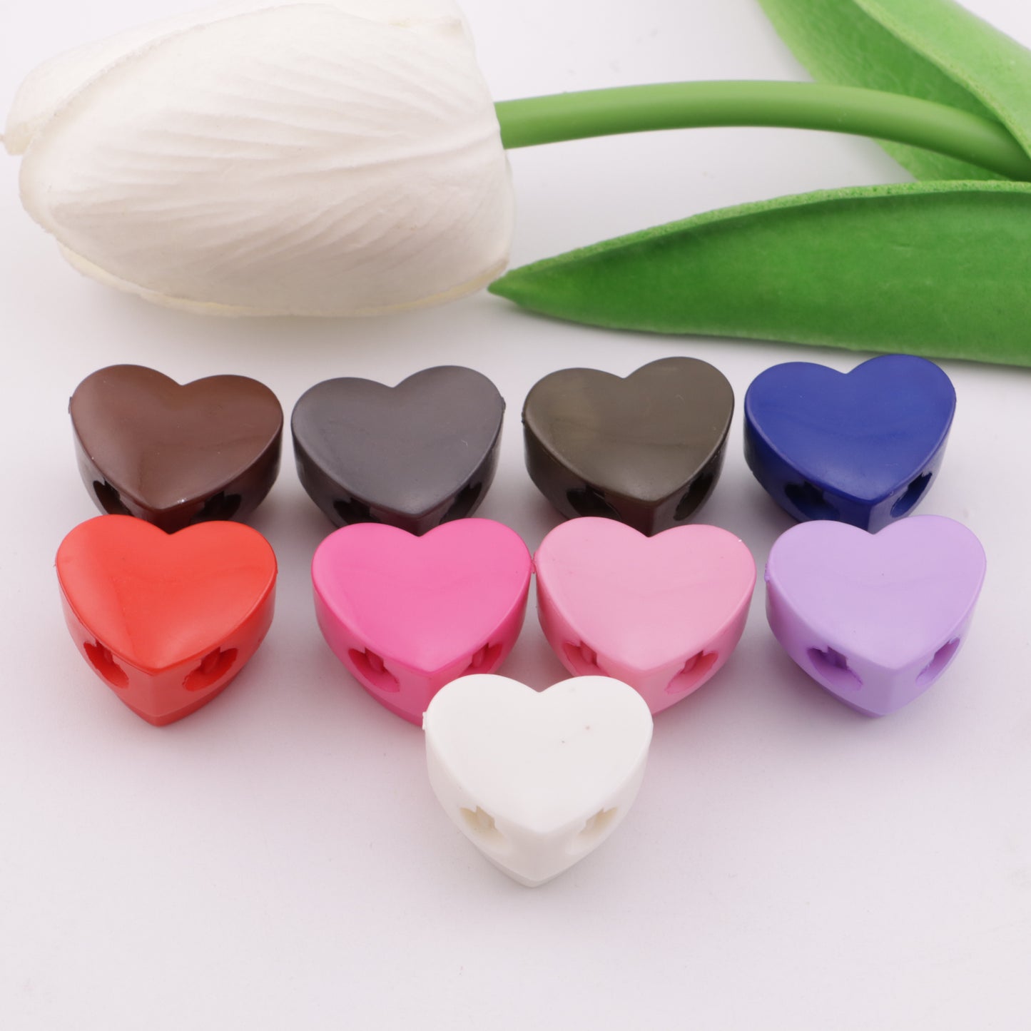 FS5809- 20*14mm Heart - Shaped Spring Rope Buckle, Love - Heart Spring Rope Buckle