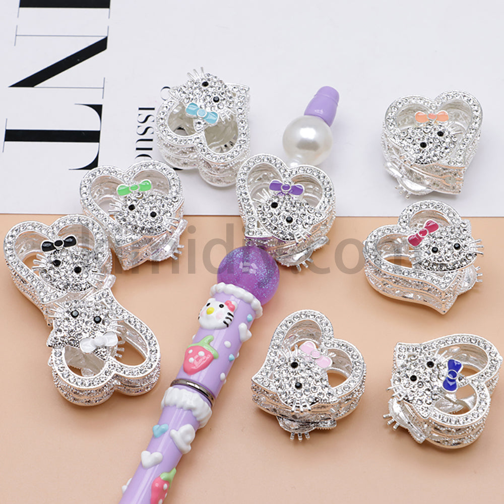 FS4164-HK Heart Alloy Beads Fit For Beadable Pens