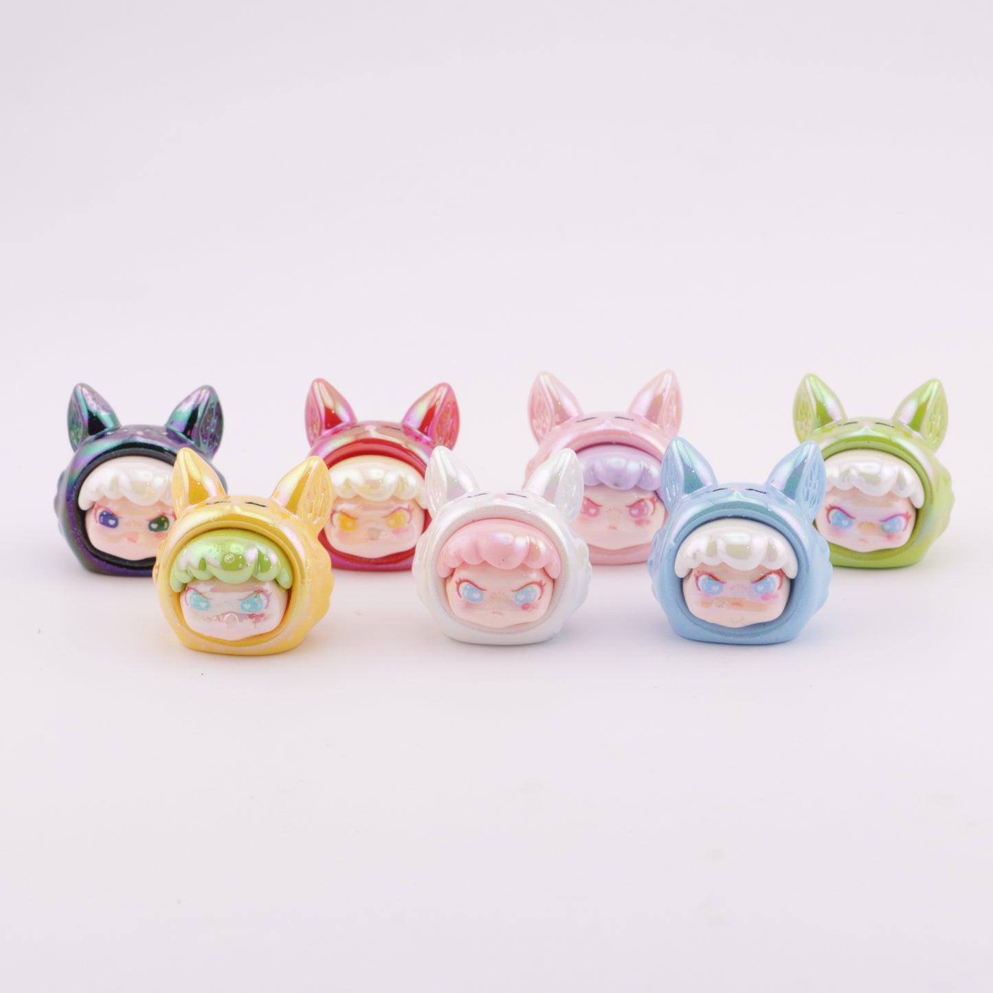 FS3555- UV-Plated Cute Cartoon Resin Through-Hole Resin Beads