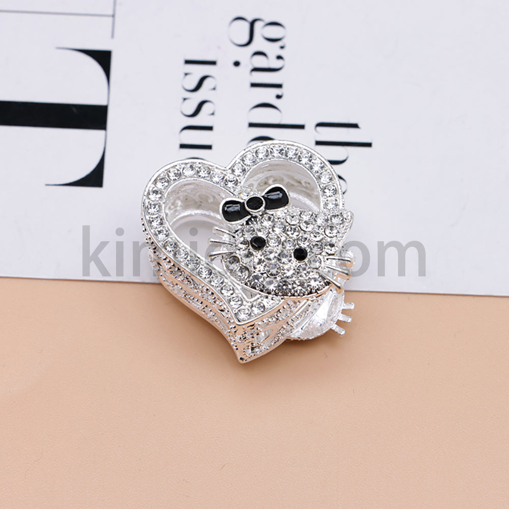 FS4164-HK Heart Alloy Beads Fit For Beadable Pens