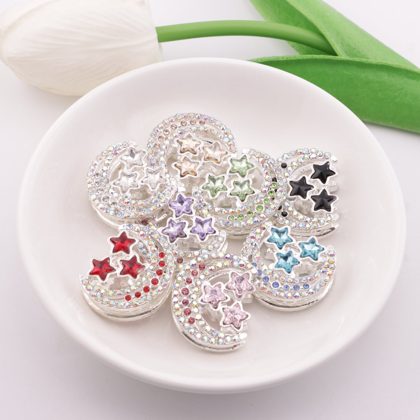 FS5852- 25*21Mm Star And Moon Metal Beads