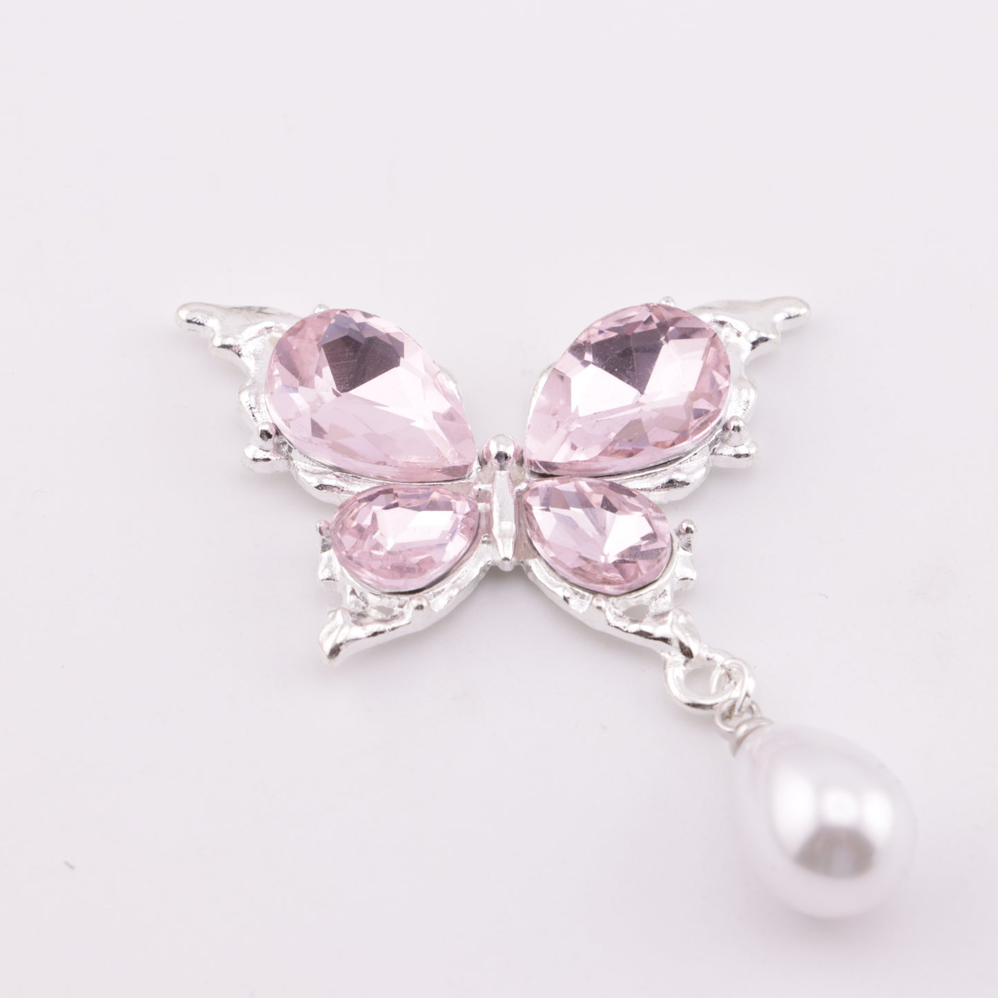 FS5690- Butterfly Charms Butterfly Patches With Waterdrop Pearl Pendants