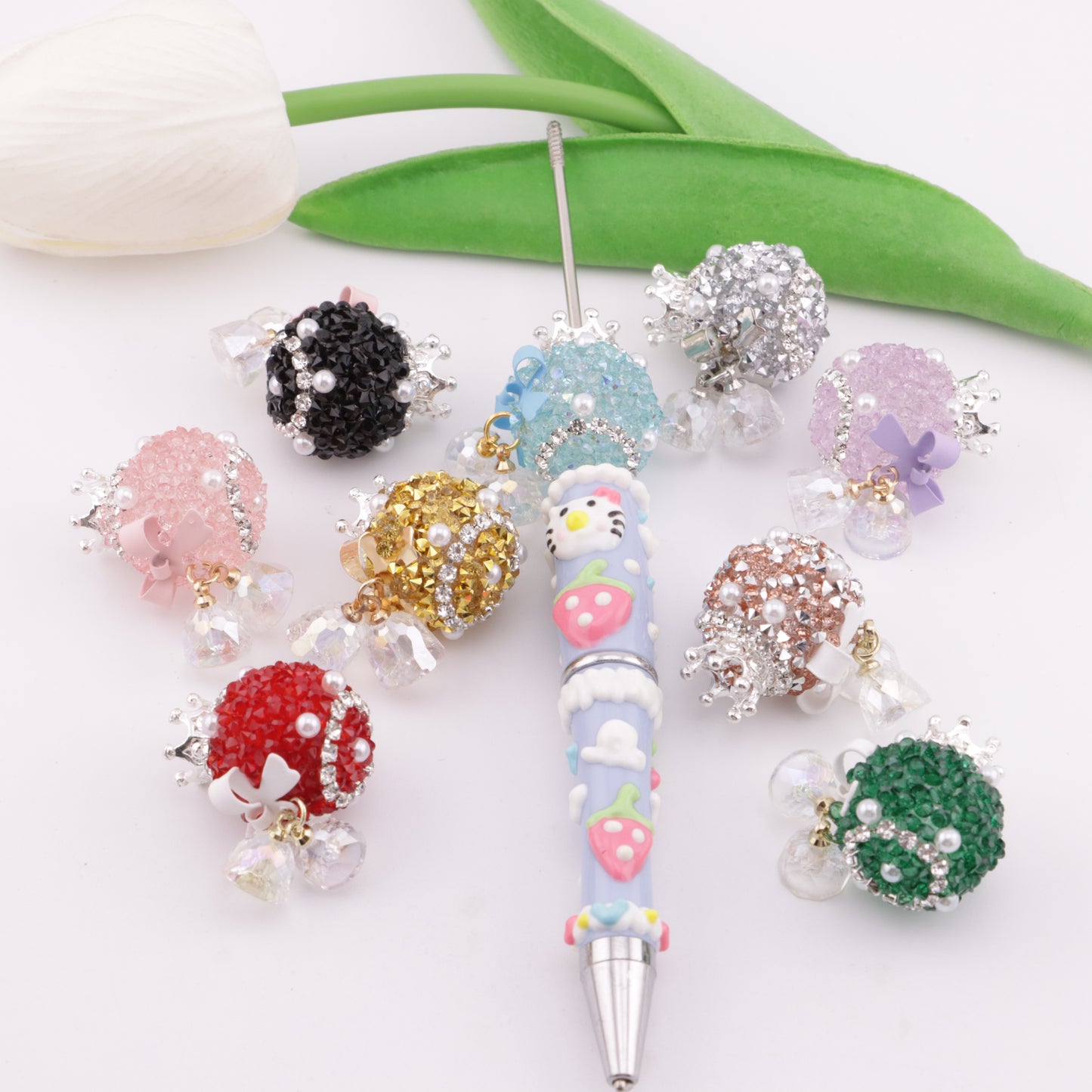 FS5972- About 20mm Bell Crown Sugar Diamond Beads