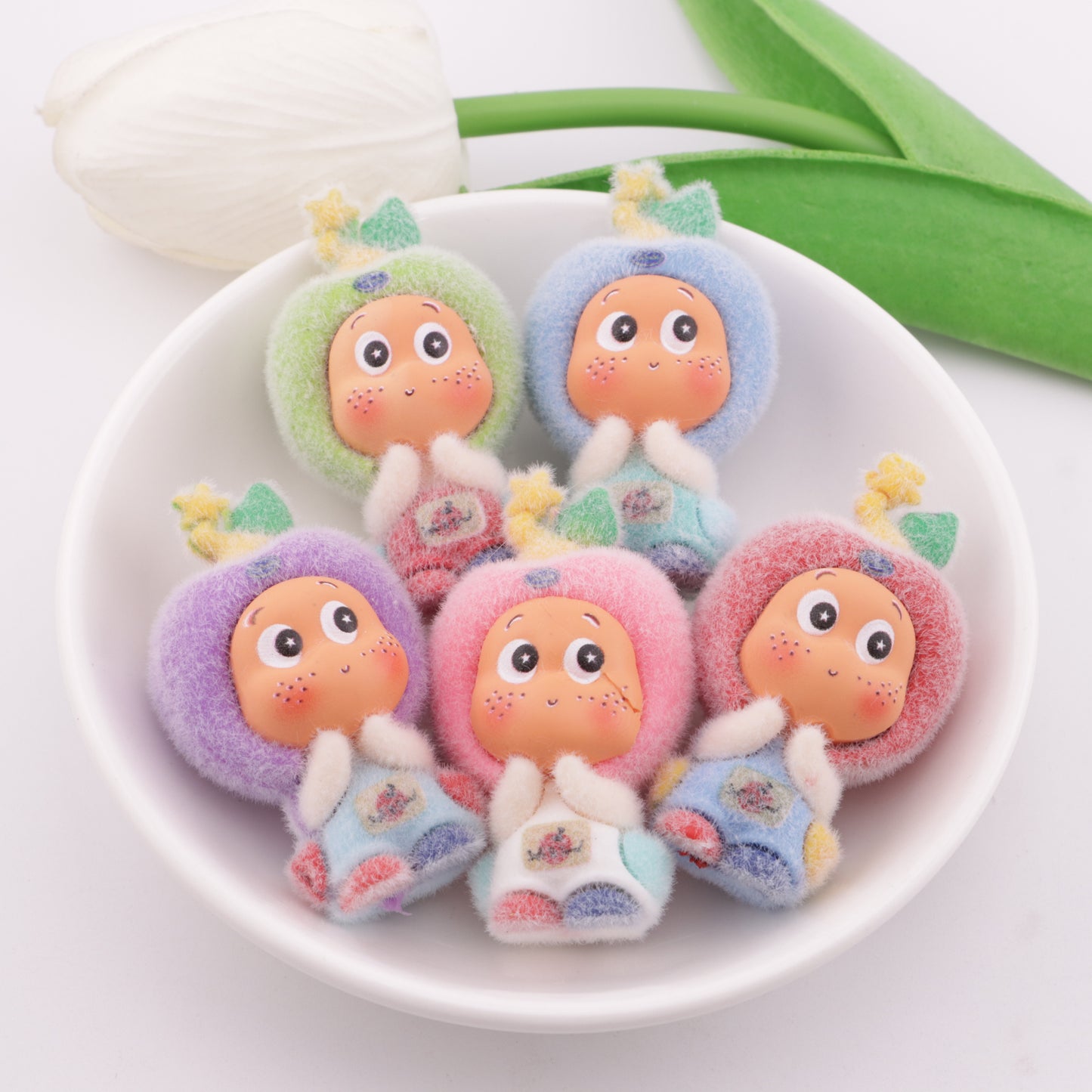 FS5985- Star People Flocked Three - Dimensional Resin Beads