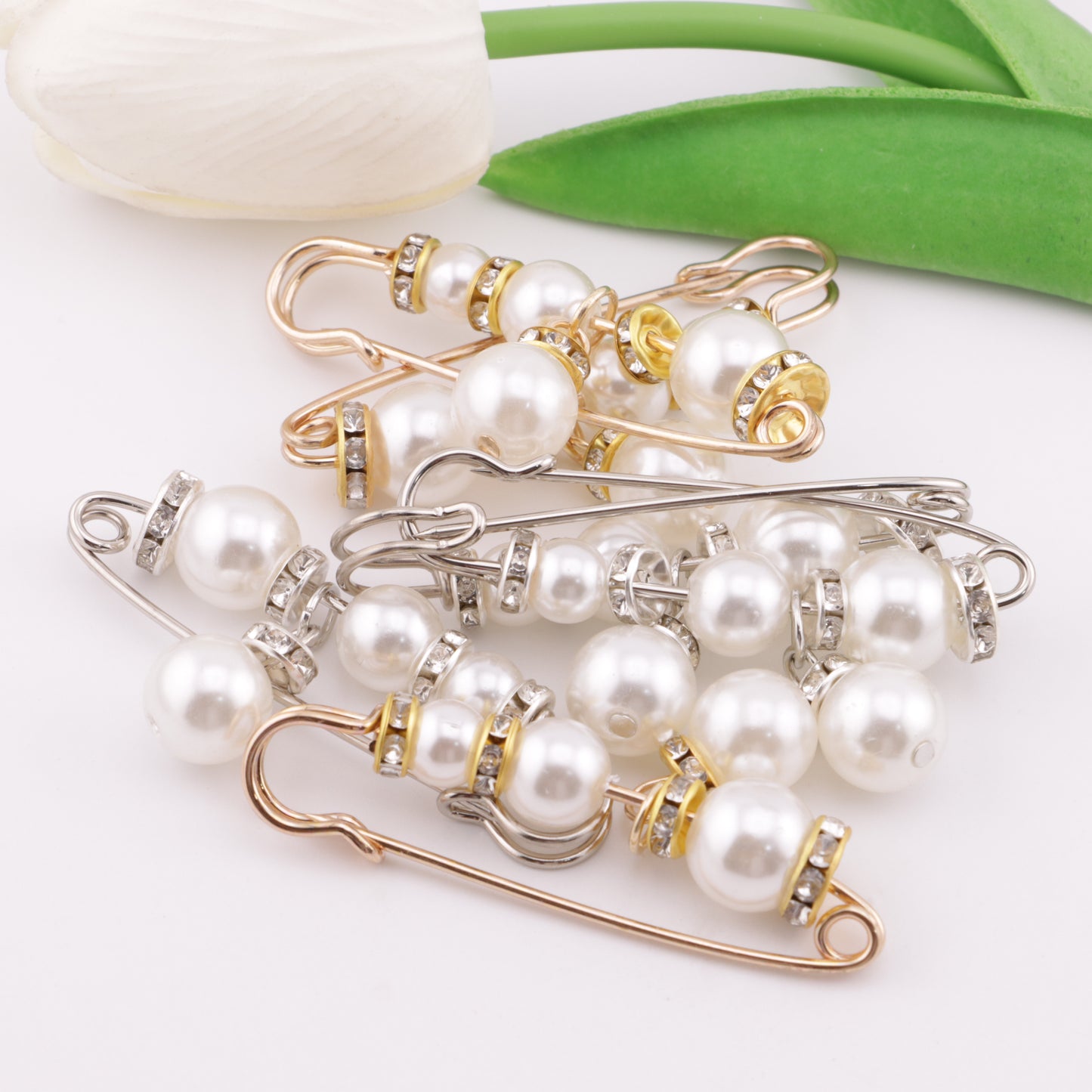 FS5999- 5.8cm Pearl + Spacer Pin With Pearl Pendant Pearl + Spacer Pin With Pearl Pendant