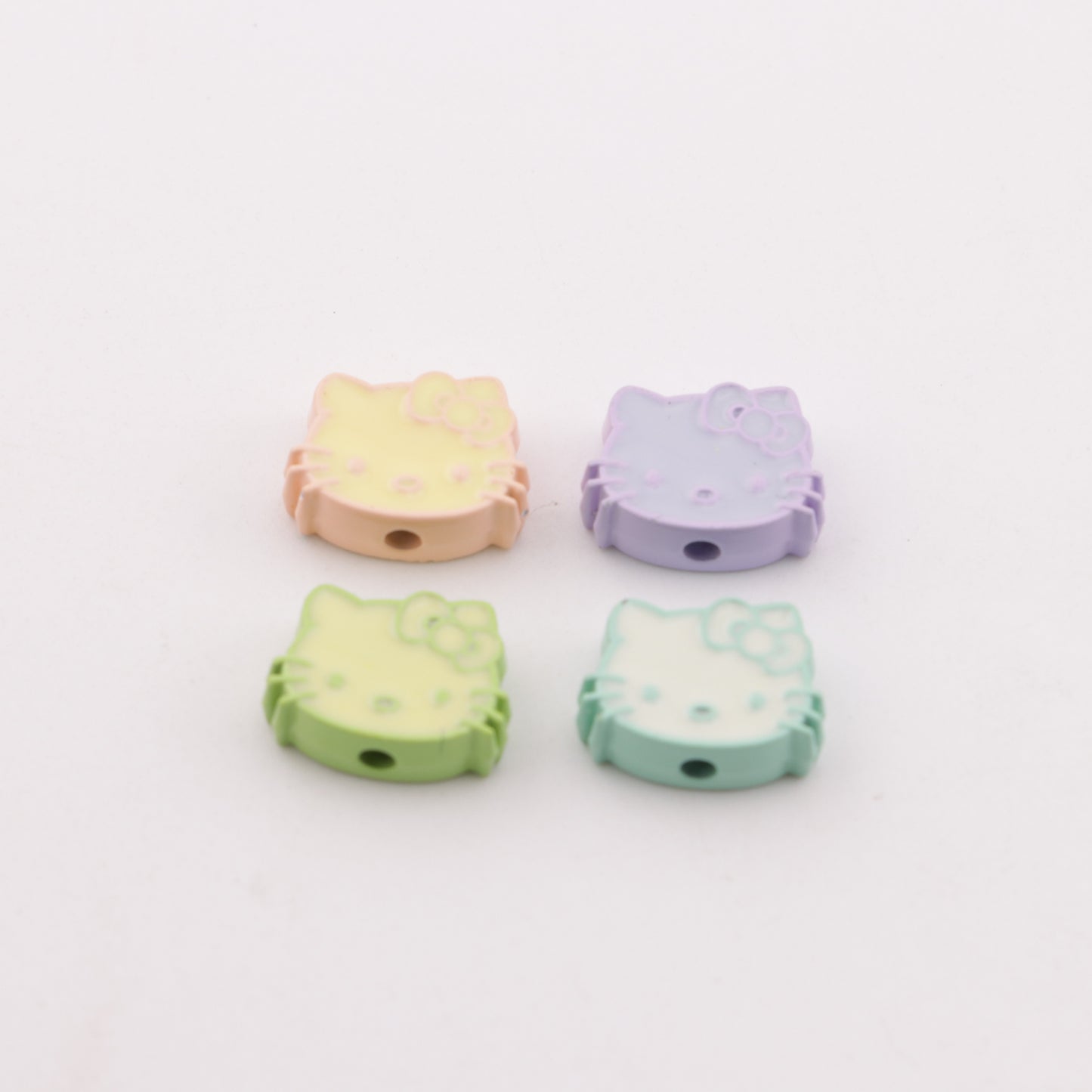 FS5869- Hk Head Metal Beads Kitty Head Dripping Oil Metal Beads
