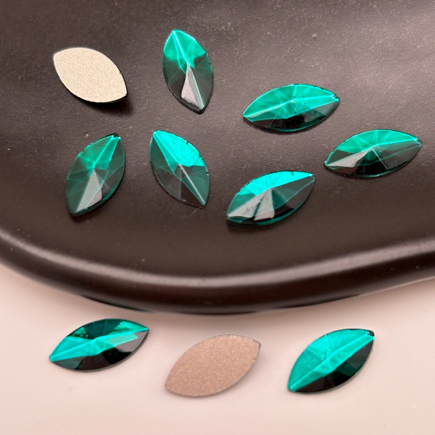 FS4576- 5*10mm Horse Eyes Flat Bottom Crystal Diamonds Colored Horse - Eye Flat - Bottom Crystal Diamonds