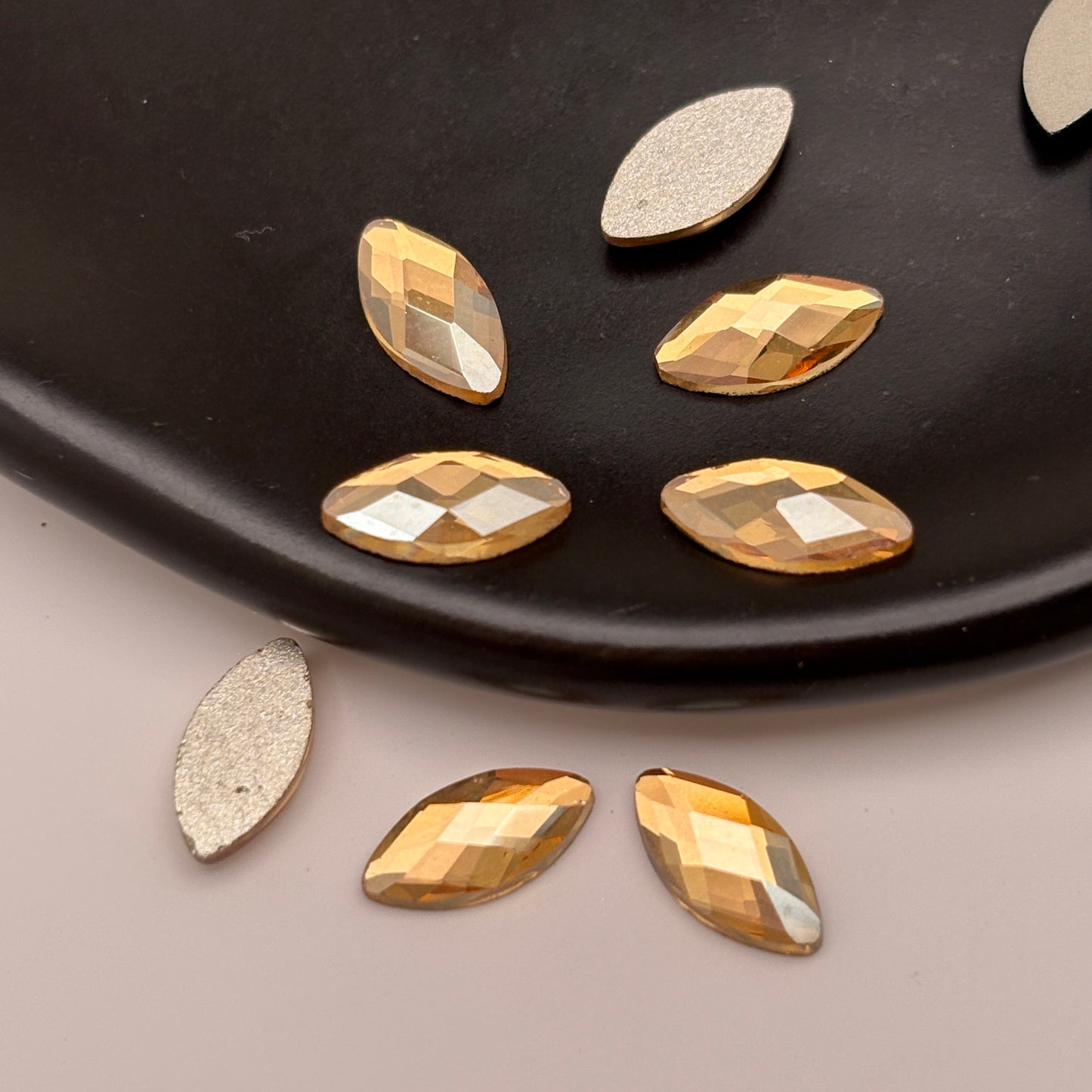 FS4576- 5*10mm Horse Eyes Flat Bottom Crystal Diamonds Colored Horse - Eye Flat - Bottom Crystal Diamonds