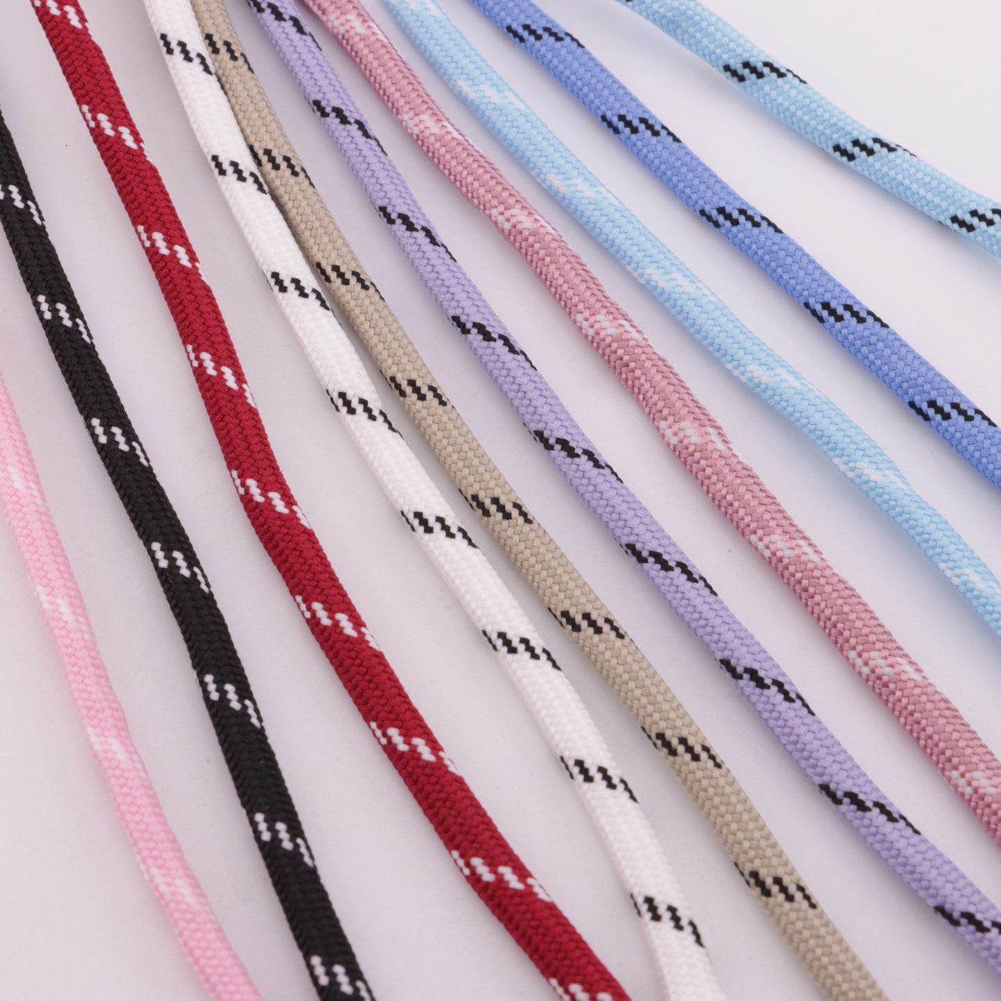 FS5942- 5mm Thick Colorful Dotted Polyester Core-Spun Round Rope, Wear-Resistant Miu Rope