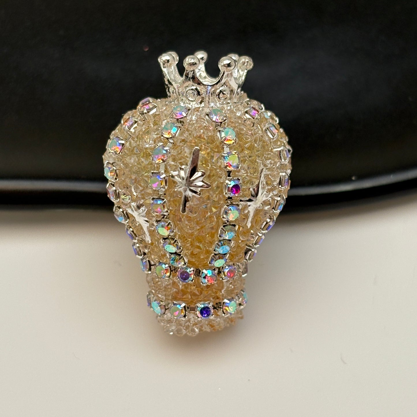 FS5434- 31mm Diamond-encrusted And Chain Crown Small Hot Air Balloon Beads