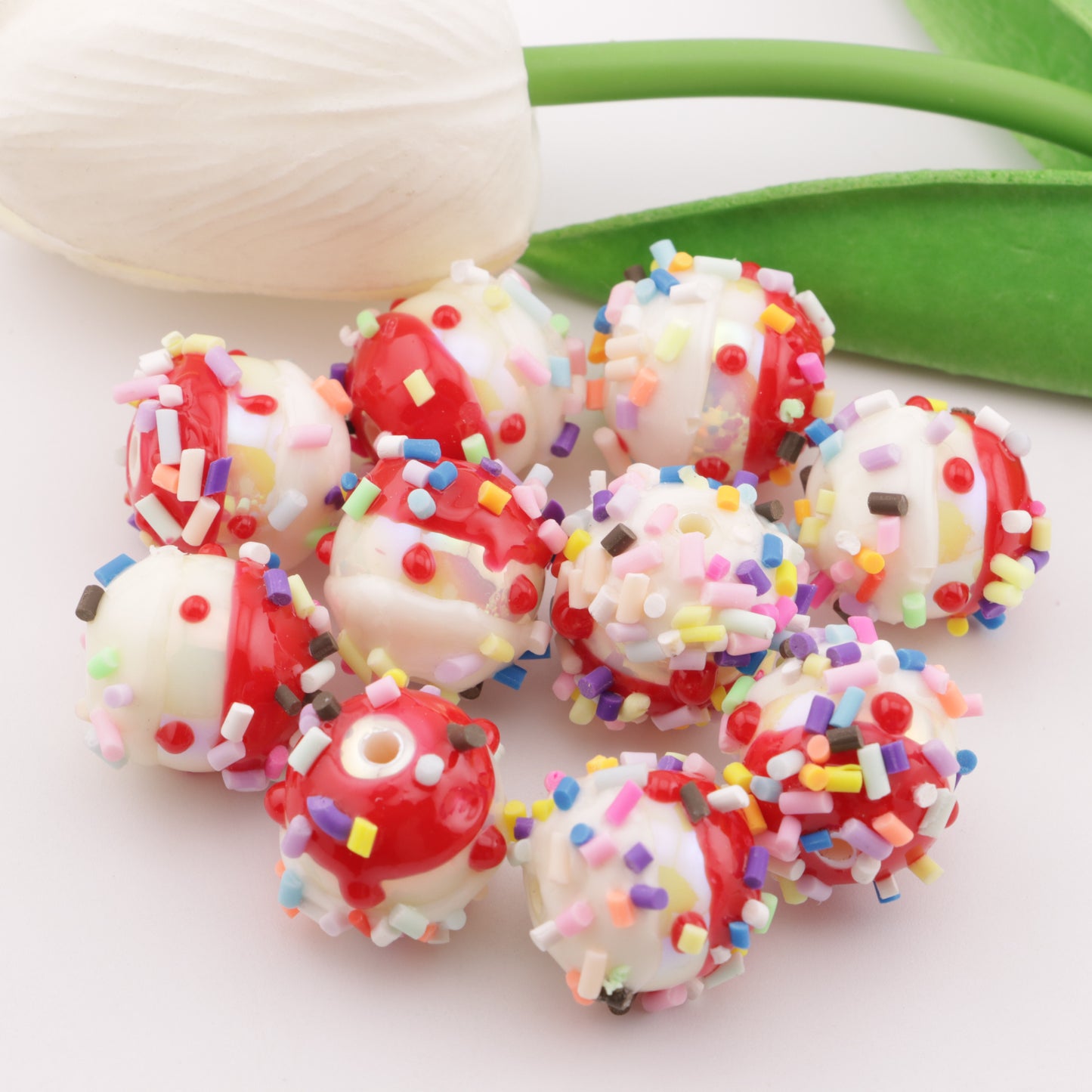 FS6036- 16mm Sweet Donut Acrylic Beads