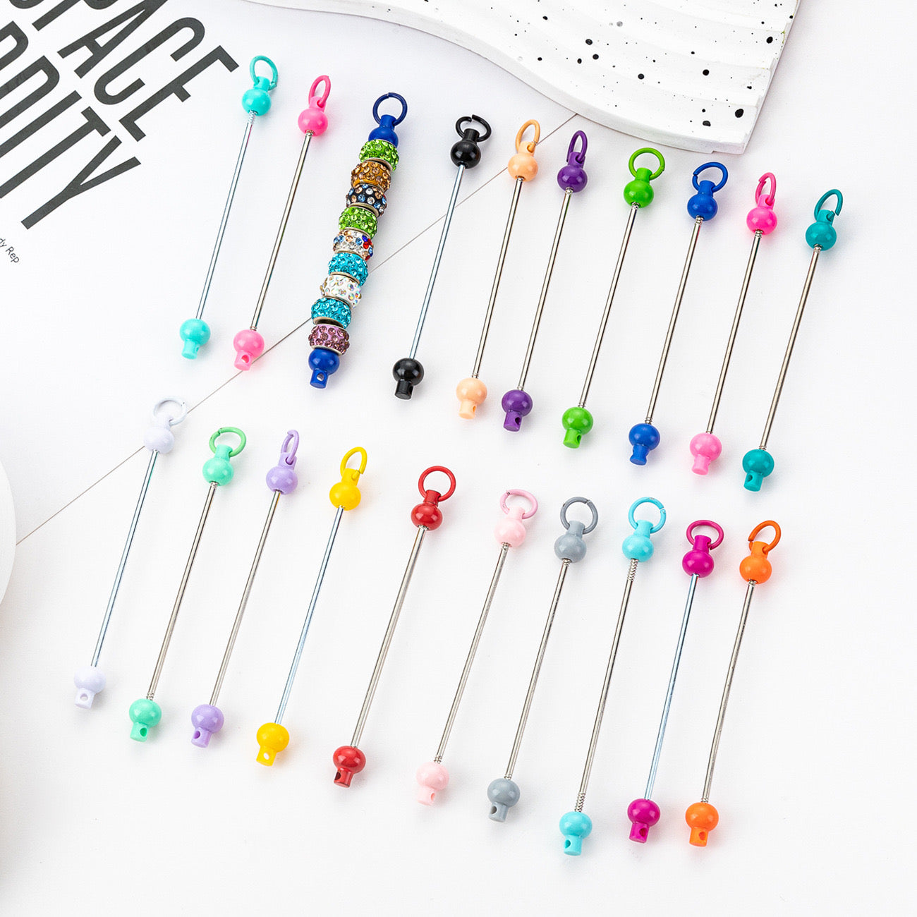FS0155- DIY Beadable Bar for Keychains in Solid Colors