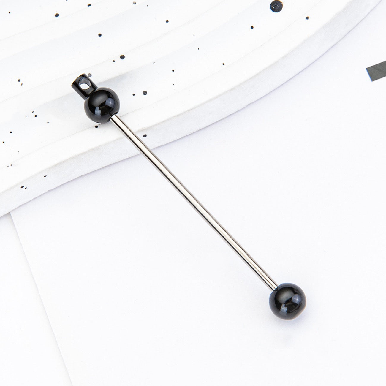 FS0268- 5.8cm*0.2cm DIY Beadable Bar for Keychains in Solid Colors