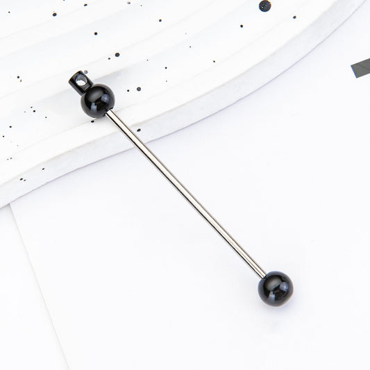 FS0268- 5.8cm*0.2cm DIY Beadable Bar for Keychains in Solid Colors