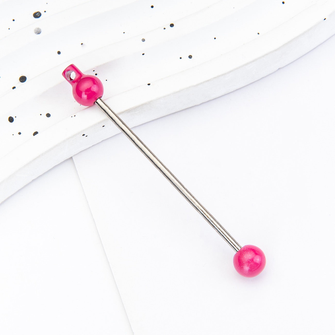 FS0268- 5.8cm*0.2cm DIY Beadable Bar for Keychains in Solid Colors