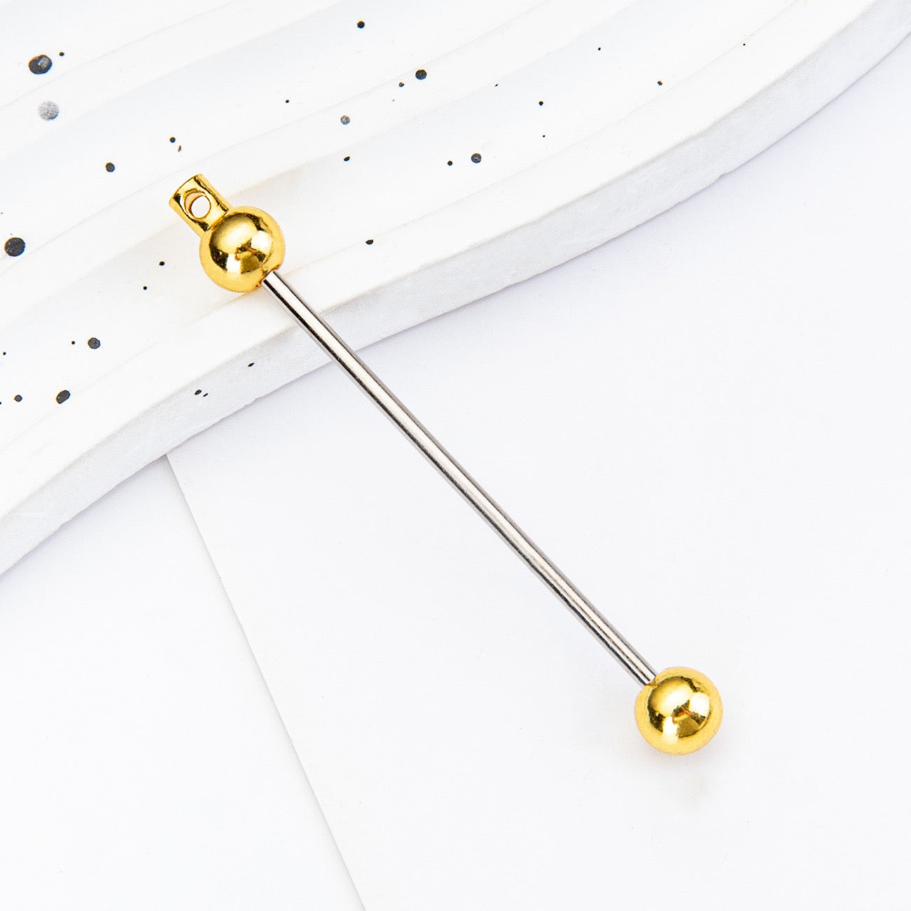 FS0268- 5.8cm*0.2cm DIY Beadable Bar for Keychains in Solid Colors