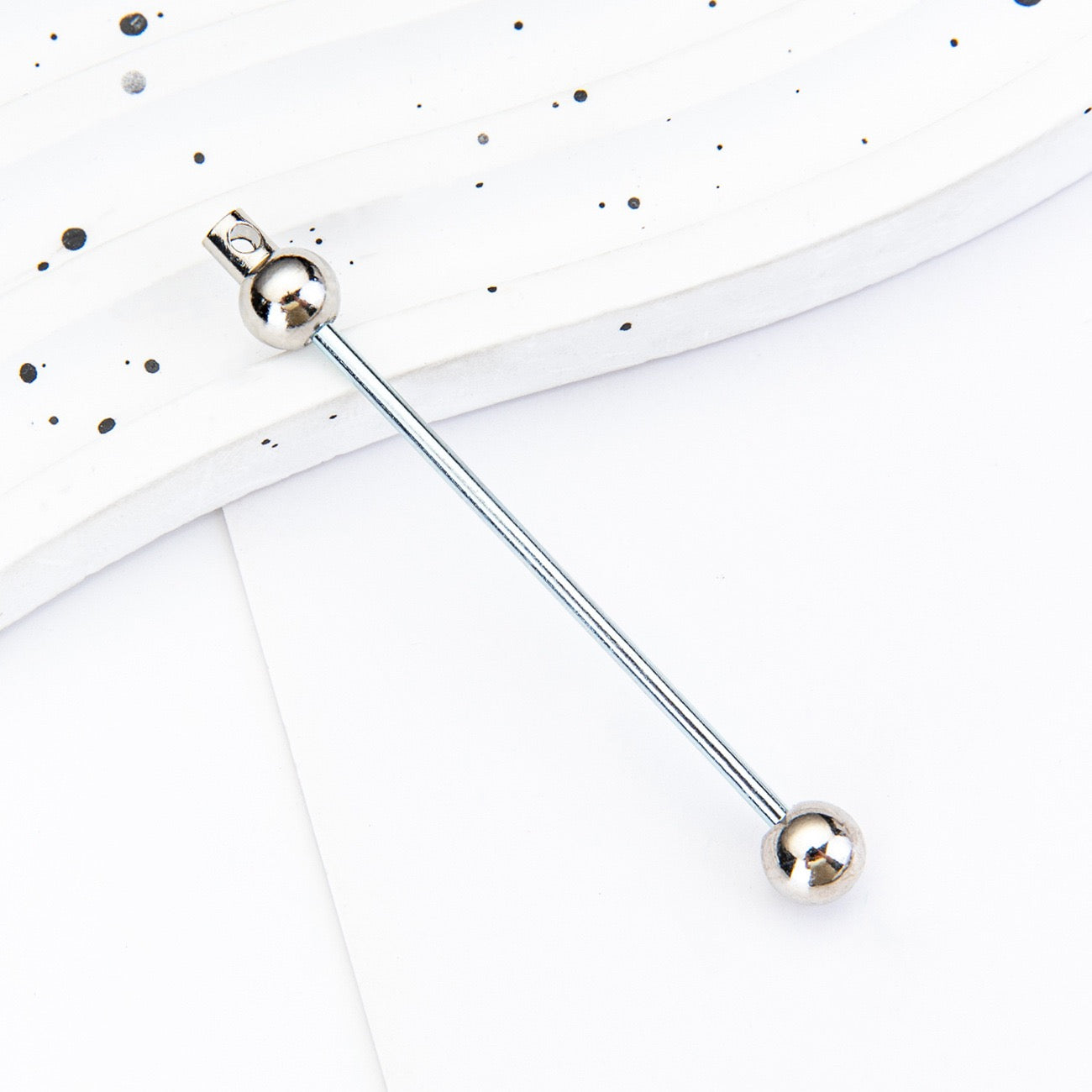 FS0268- 5.8cm*0.2cm DIY Beadable Bar for Keychains in Solid Colors