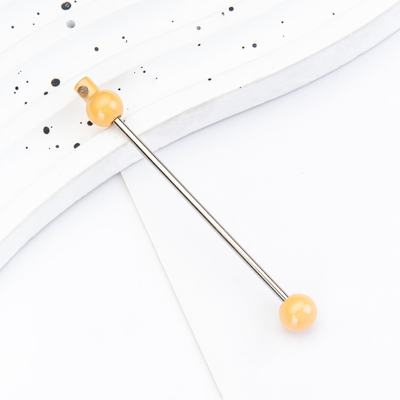 FS0268- 5.8cm*0.2cm DIY Beadable Bar for Keychains in Solid Colors