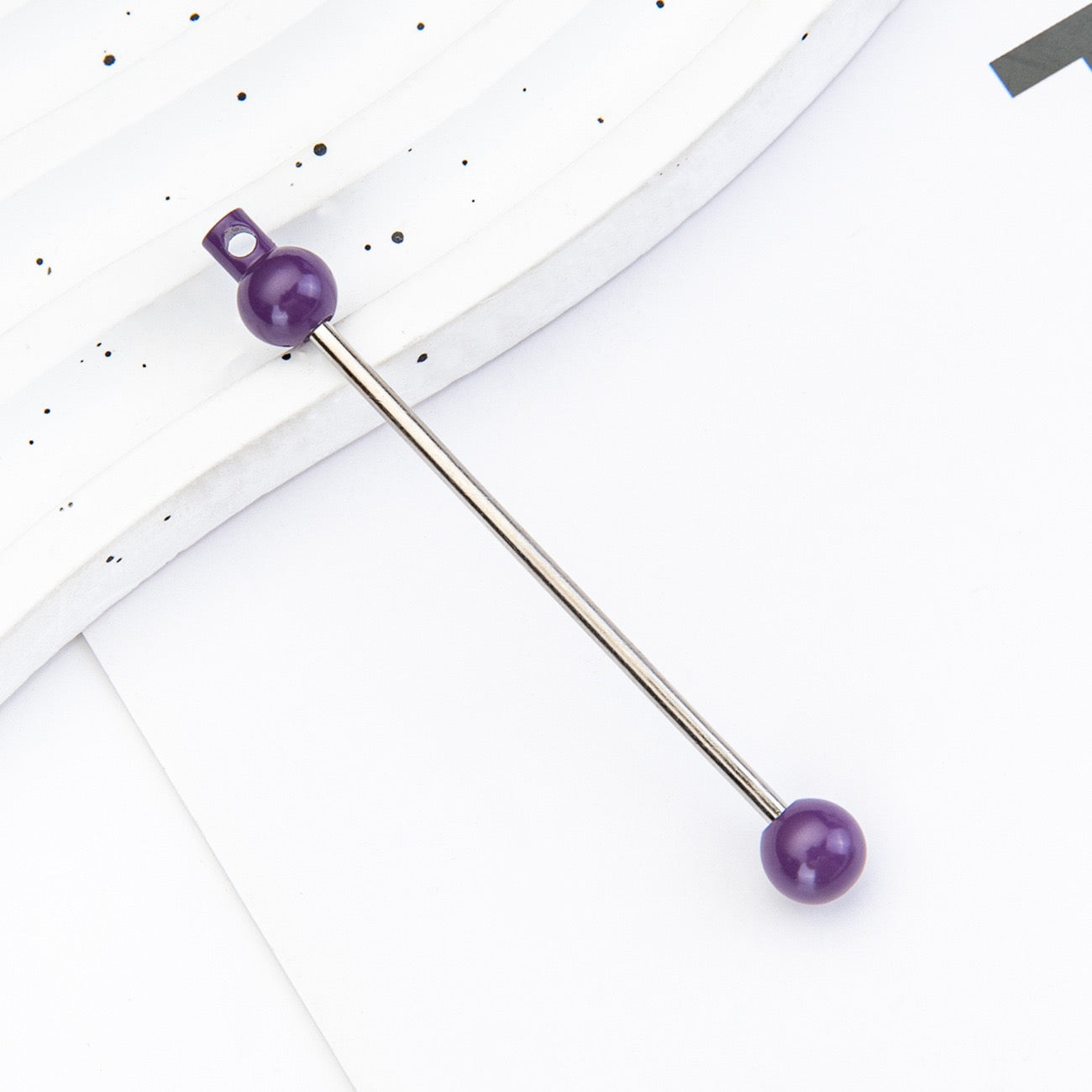 FS0268- 5.8cm*0.2cm DIY Beadable Bar for Keychains in Solid Colors
