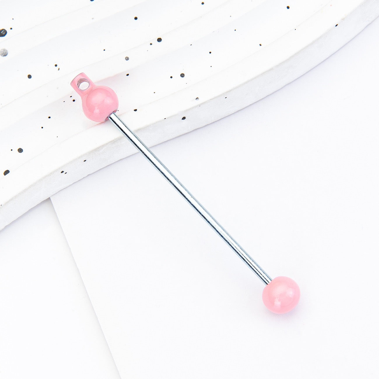 FS0268- 5.8cm*0.2cm DIY Beadable Bar for Keychains in Solid Colors