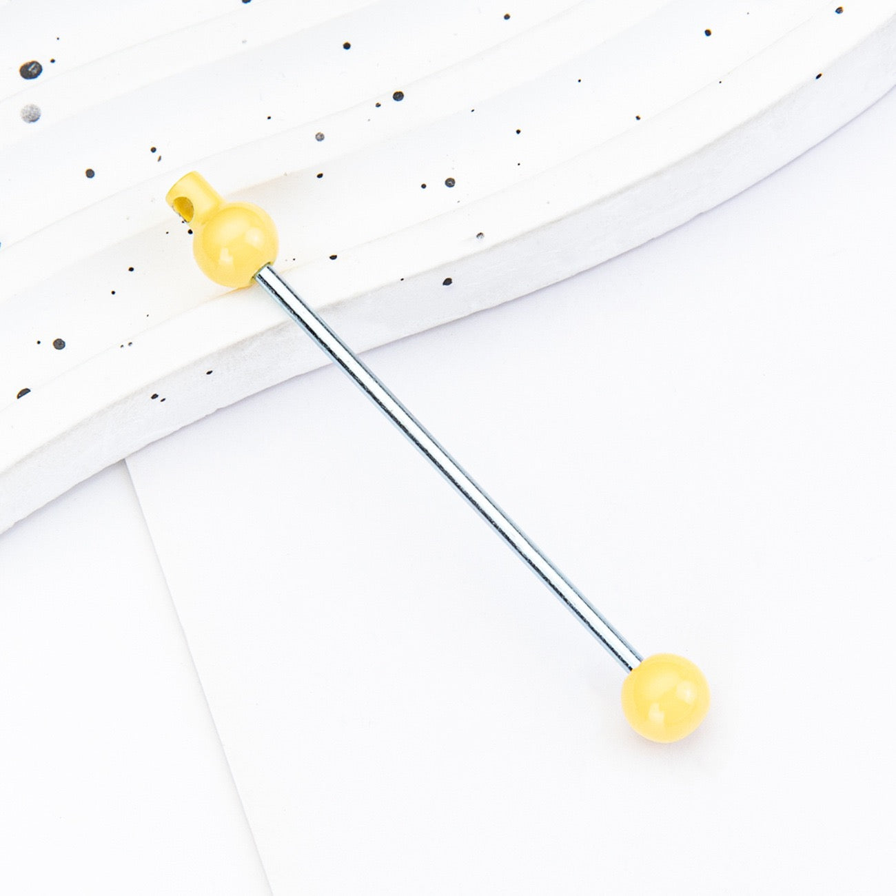 FS0268- 5.8cm*0.2cm DIY Beadable Bar for Keychains in Solid Colors
