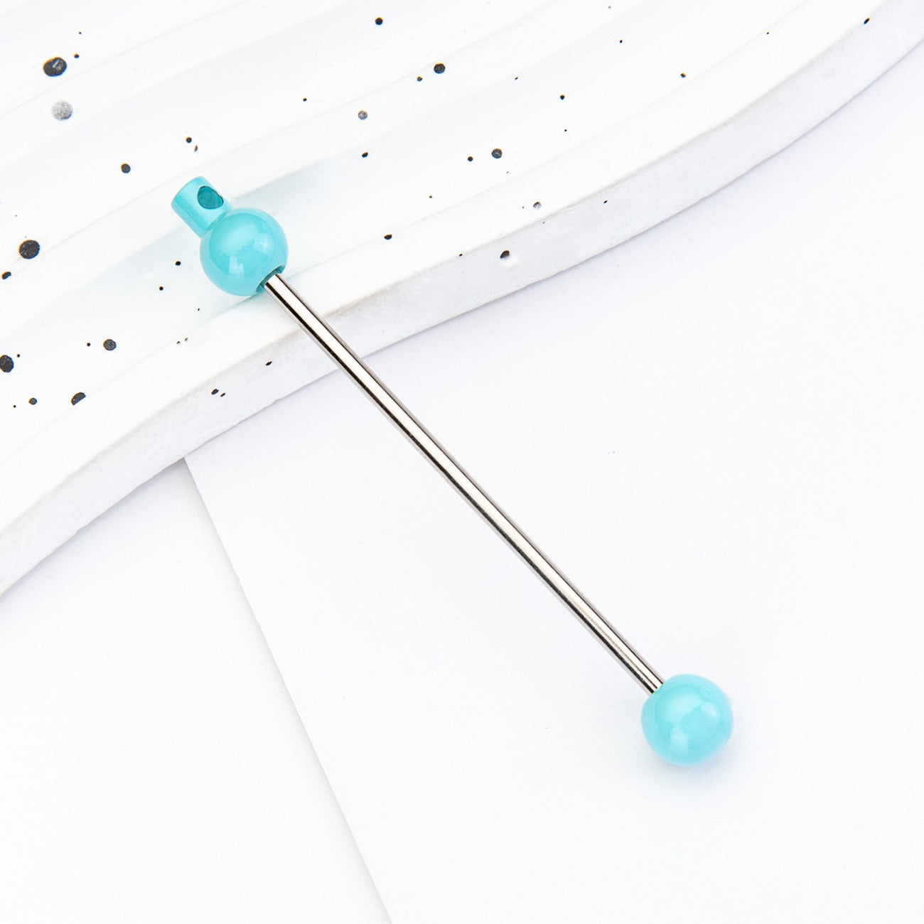 FS0268- 5.8cm*0.2cm DIY Beadable Bar for Keychains in Solid Colors