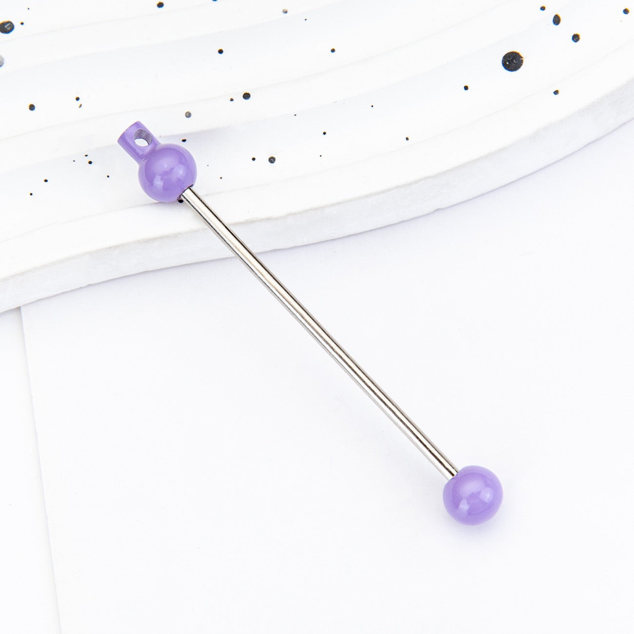 FS0268- 5.8cm*0.2cm DIY Beadable Bar for Keychains in Solid Colors
