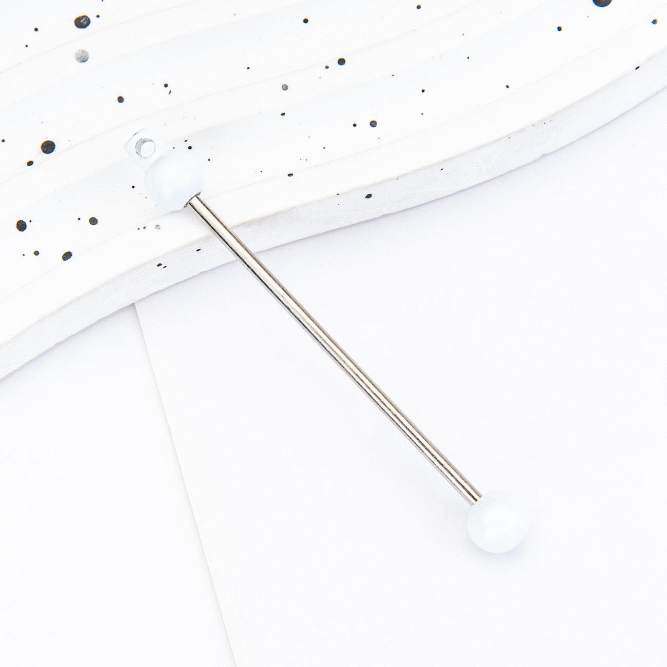 FS0268- 5.8cm*0.2cm DIY Beadable Bar for Keychains in Solid Colors