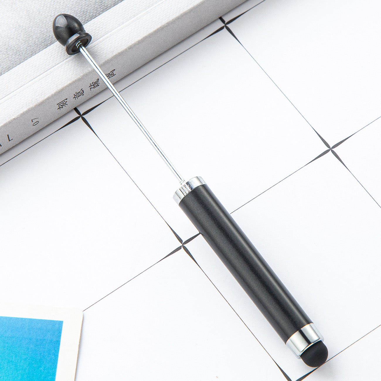 FS2413- New Style Plastic Beadable DIY Stylus Pen for iPhone, iPad, Tablets and All Touch Screen Devices