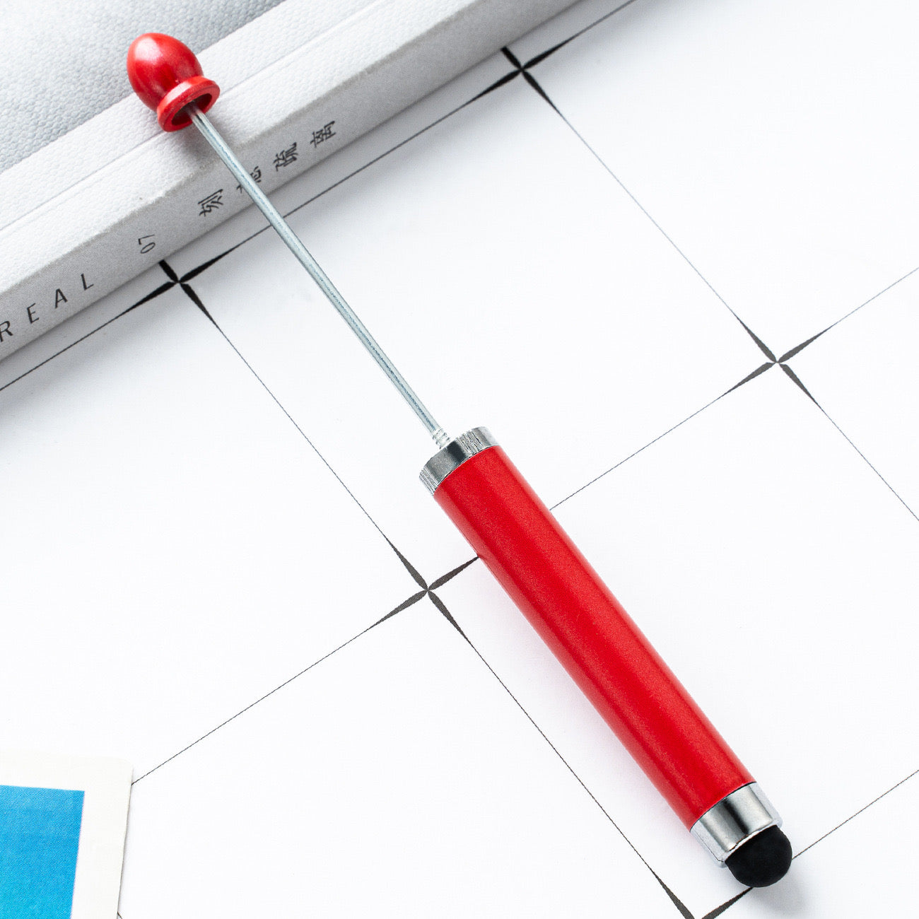 FS2413- New Style Plastic Beadable DIY Stylus Pen for iPhone, iPad, Tablets and All Touch Screen Devices