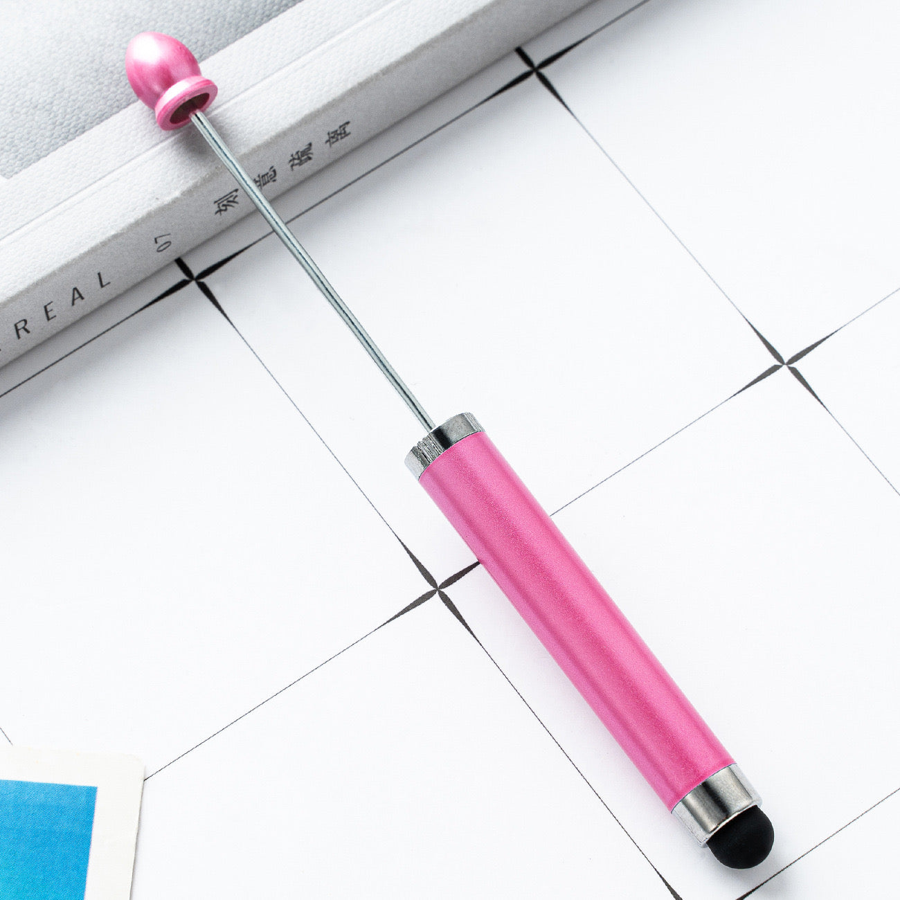 FS2413- New Style Plastic Beadable DIY Stylus Pen for iPhone, iPad, Tablets and All Touch Screen Devices