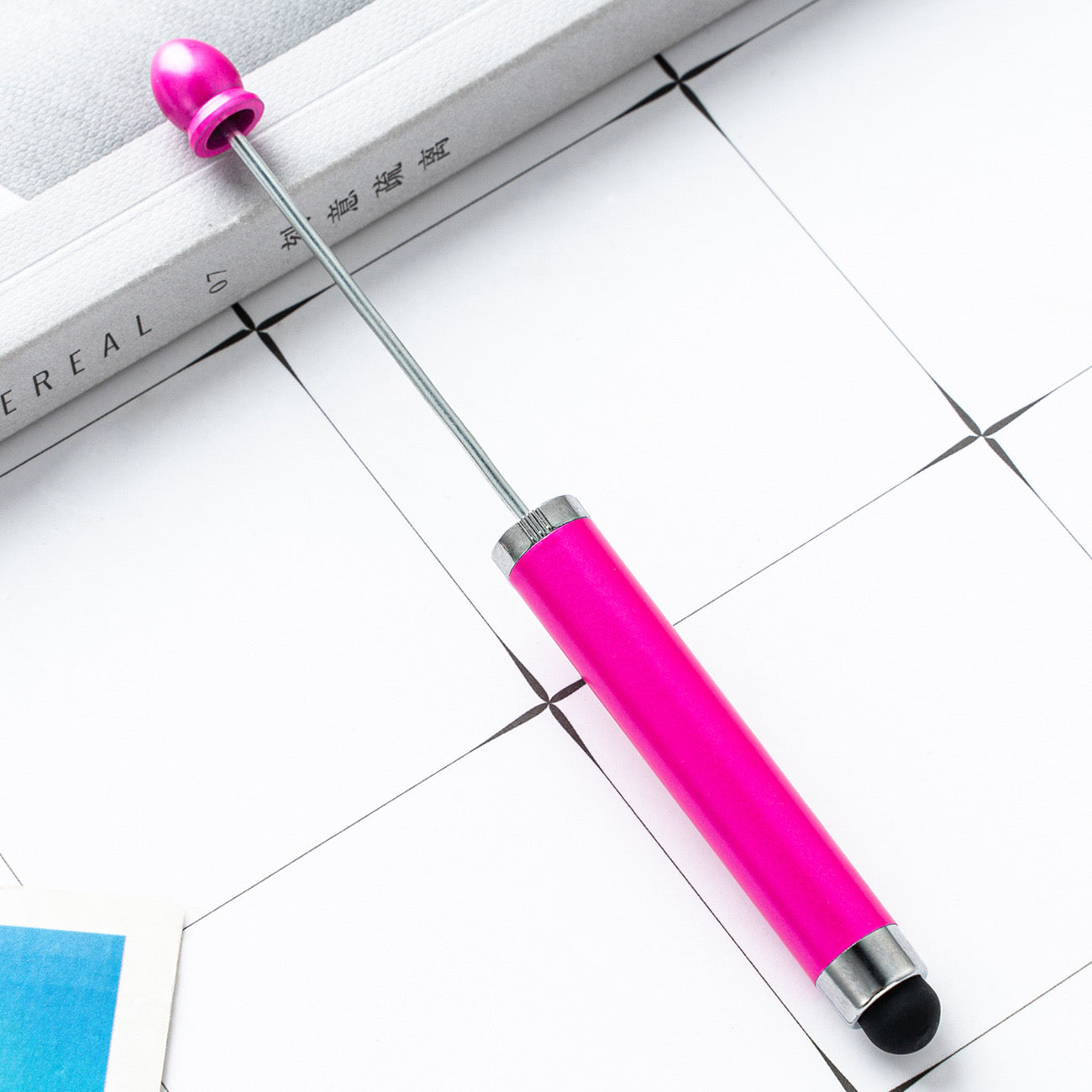 FS2413- New Style Plastic Beadable DIY Stylus Pen for iPhone, iPad, Tablets and All Touch Screen Devices