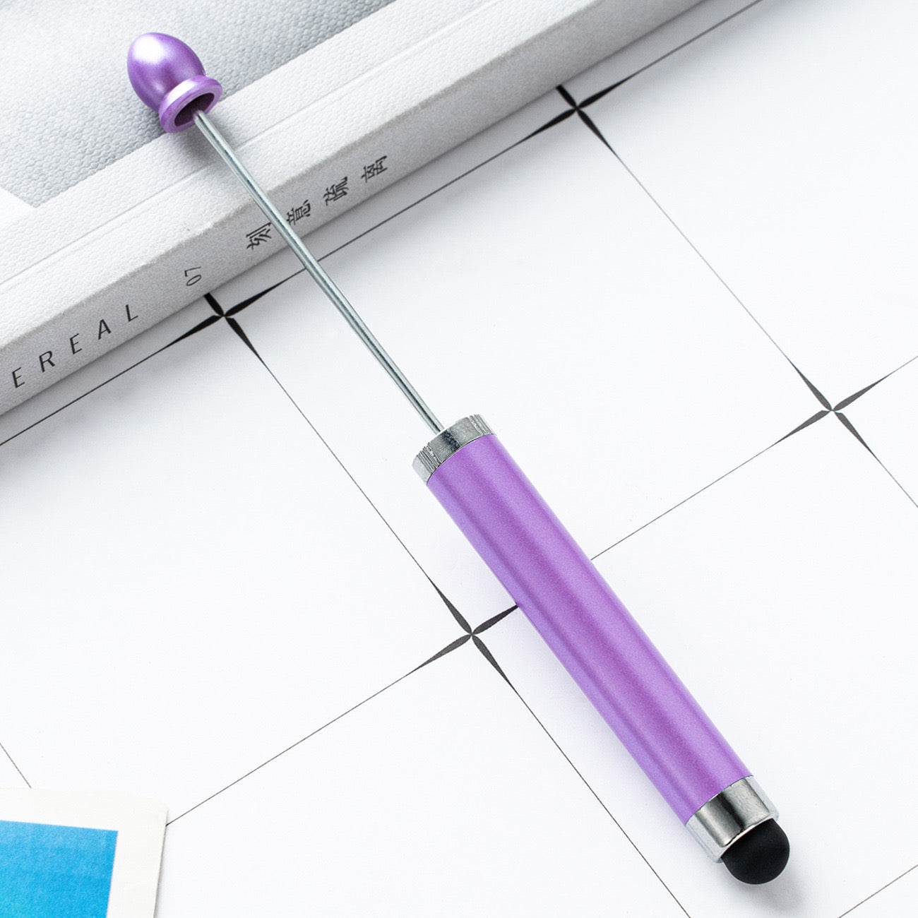 FS2413- New Style Plastic Beadable DIY Stylus Pen for iPhone, iPad, Tablets and All Touch Screen Devices