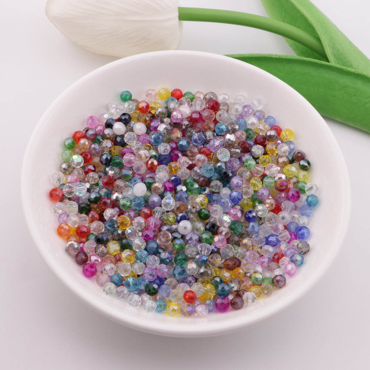 FS6054- Approximately 4mm Crystal Glass Beads AB