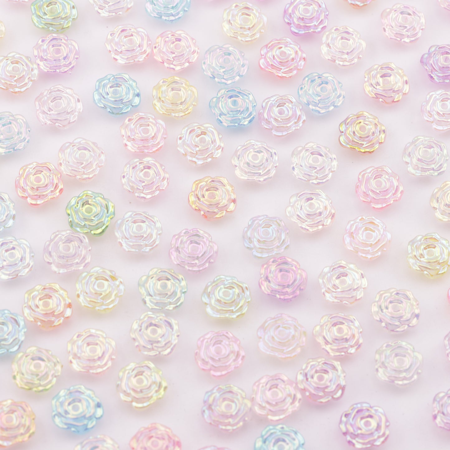 FS6055- 8mm Glow-In-The-Dark UV-Plated With Hole Roses