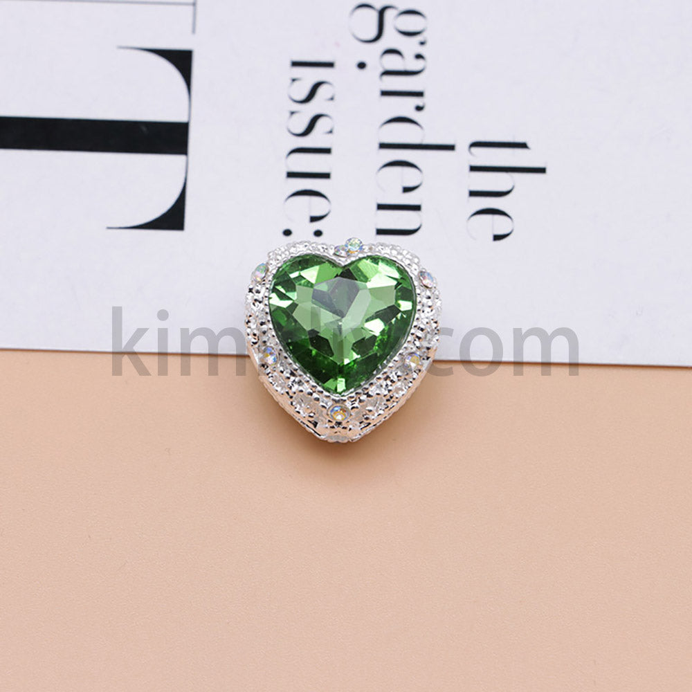 FS4845-Hollowed Heart Diamond Beads Fit For Beadable Pens