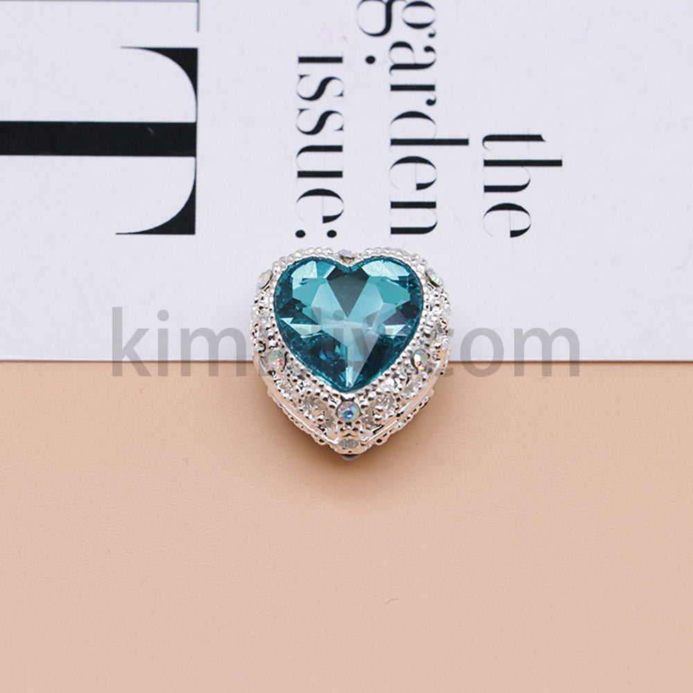 FS4845-Hollowed Heart Diamond Beads Fit For Beadable Pens