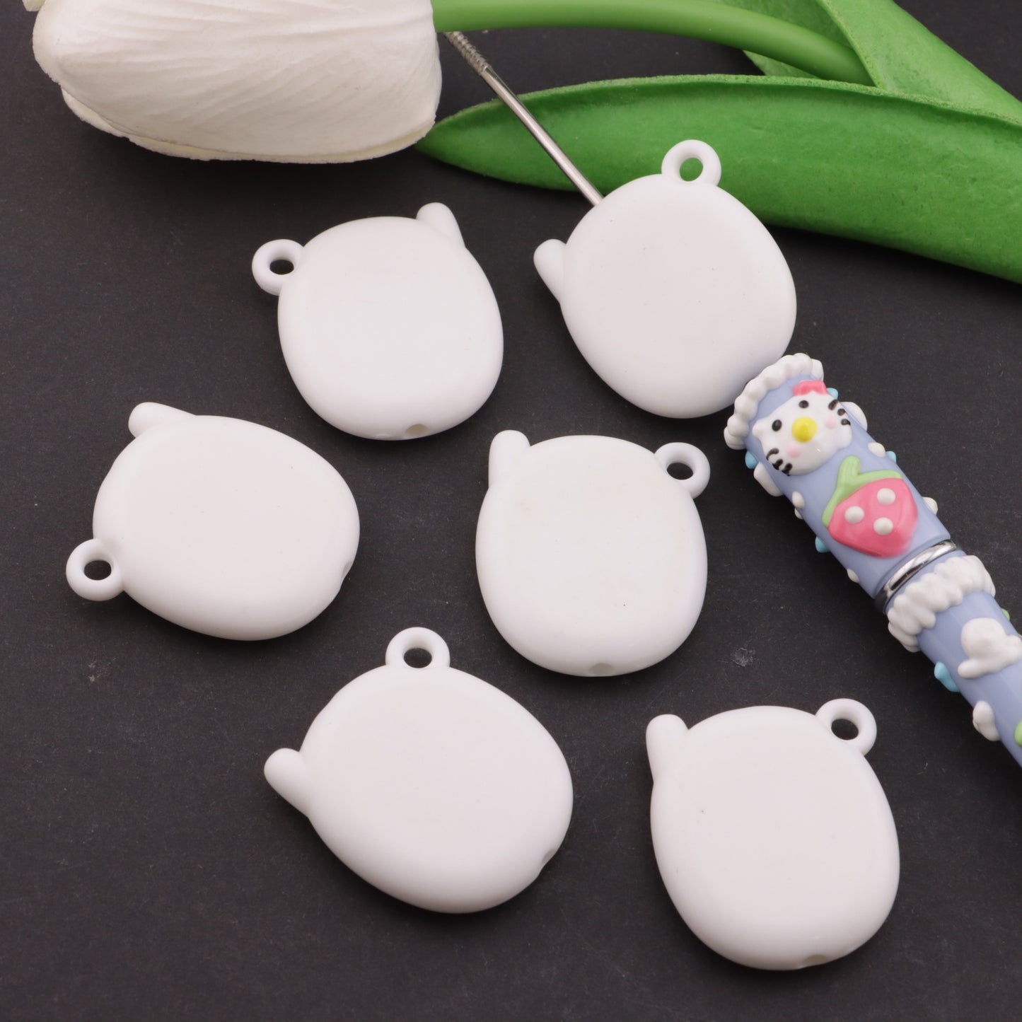 FS6087- 25*29mm Phone Based Beads, Phone Beads Base Beads With Hanging Holes