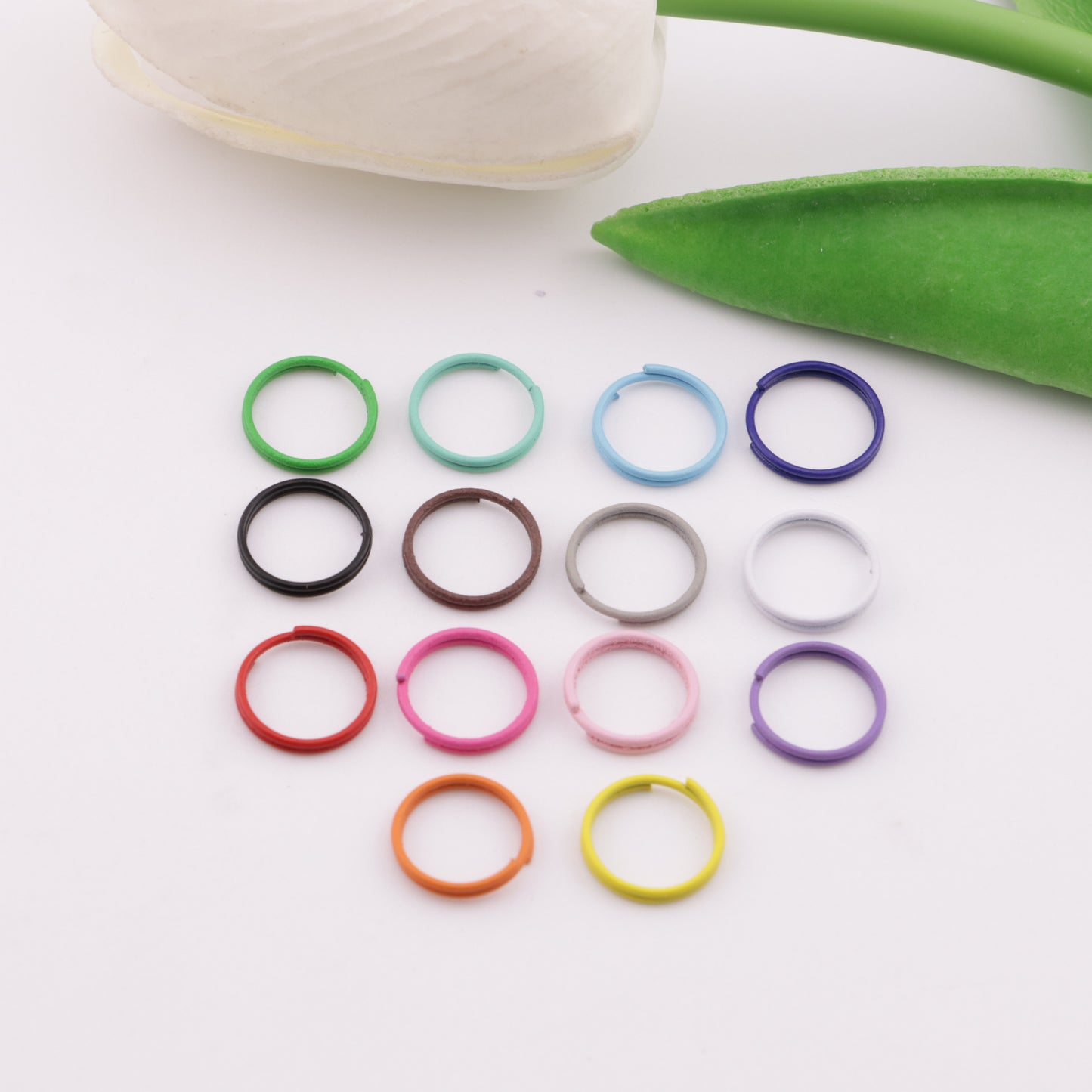FS6088- 10mm Mixed-Color Solid Double-Layered Rings