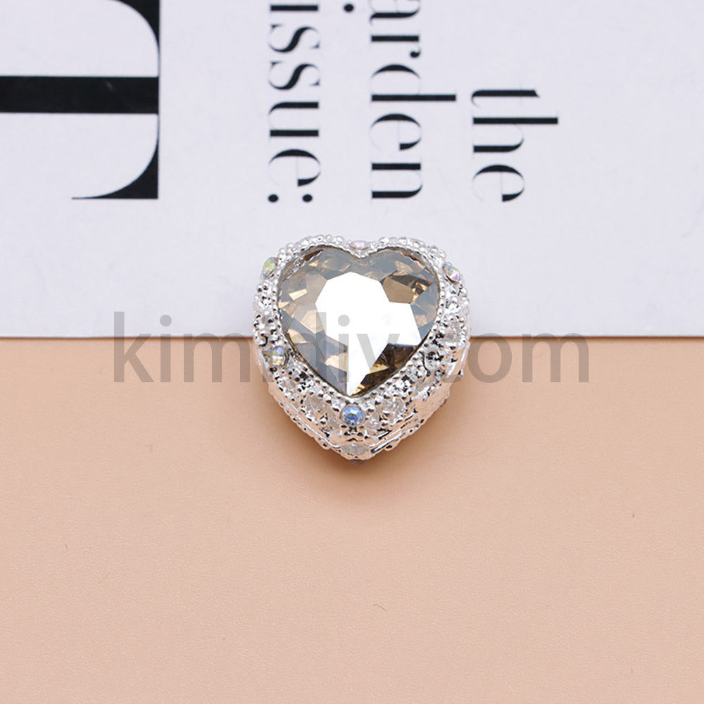 FS4845-Hollowed Heart Diamond Beads Fit For Beadable Pens