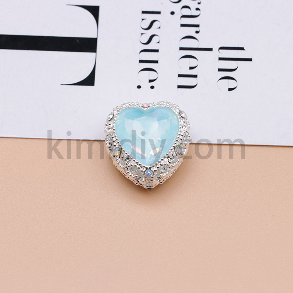 FS4845-Hollowed Heart Diamond Beads Fit For Beadable Pens