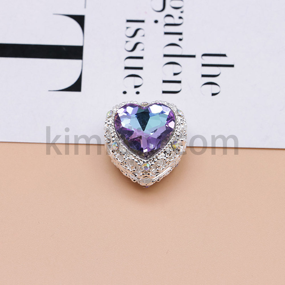 FS4845-Hollowed Heart Diamond Beads Fit For Beadable Pens