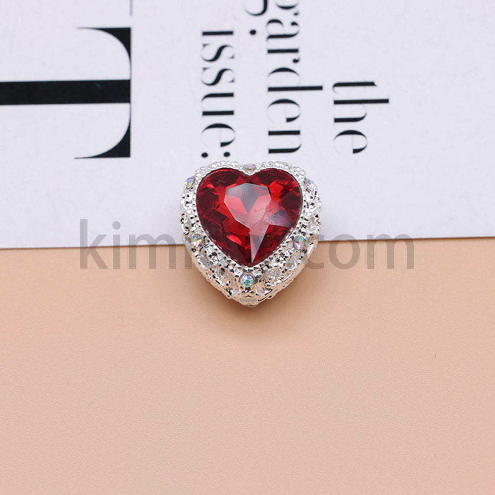FS4845-Hollowed Heart Diamond Beads Fit For Beadable Pens