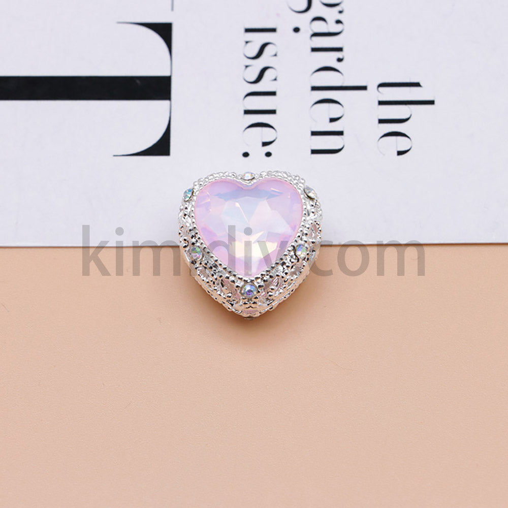 FS4845-Hollowed Heart Diamond Beads Fit For Beadable Pens