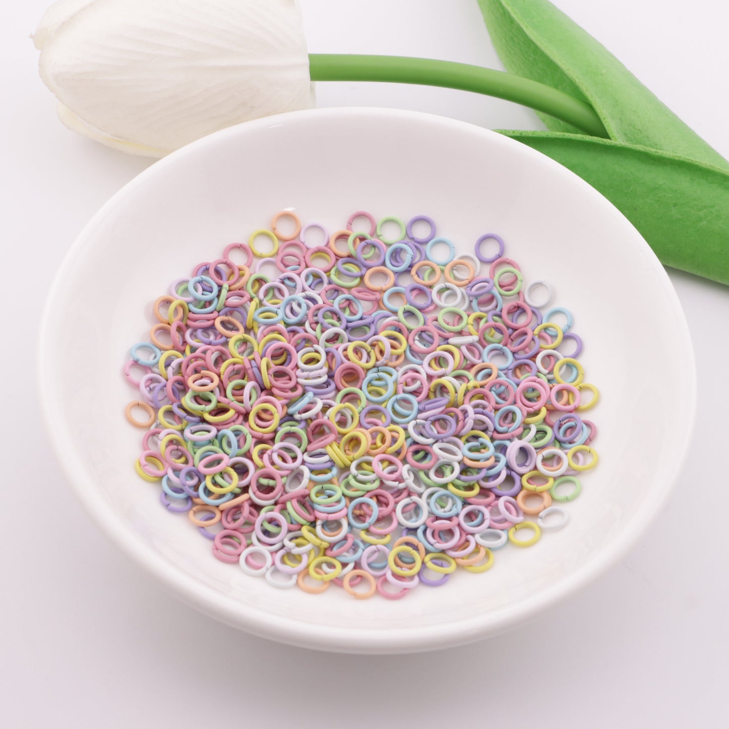FS6094- 5mm Closed Jump Rings, Colorful Closed - End Rings